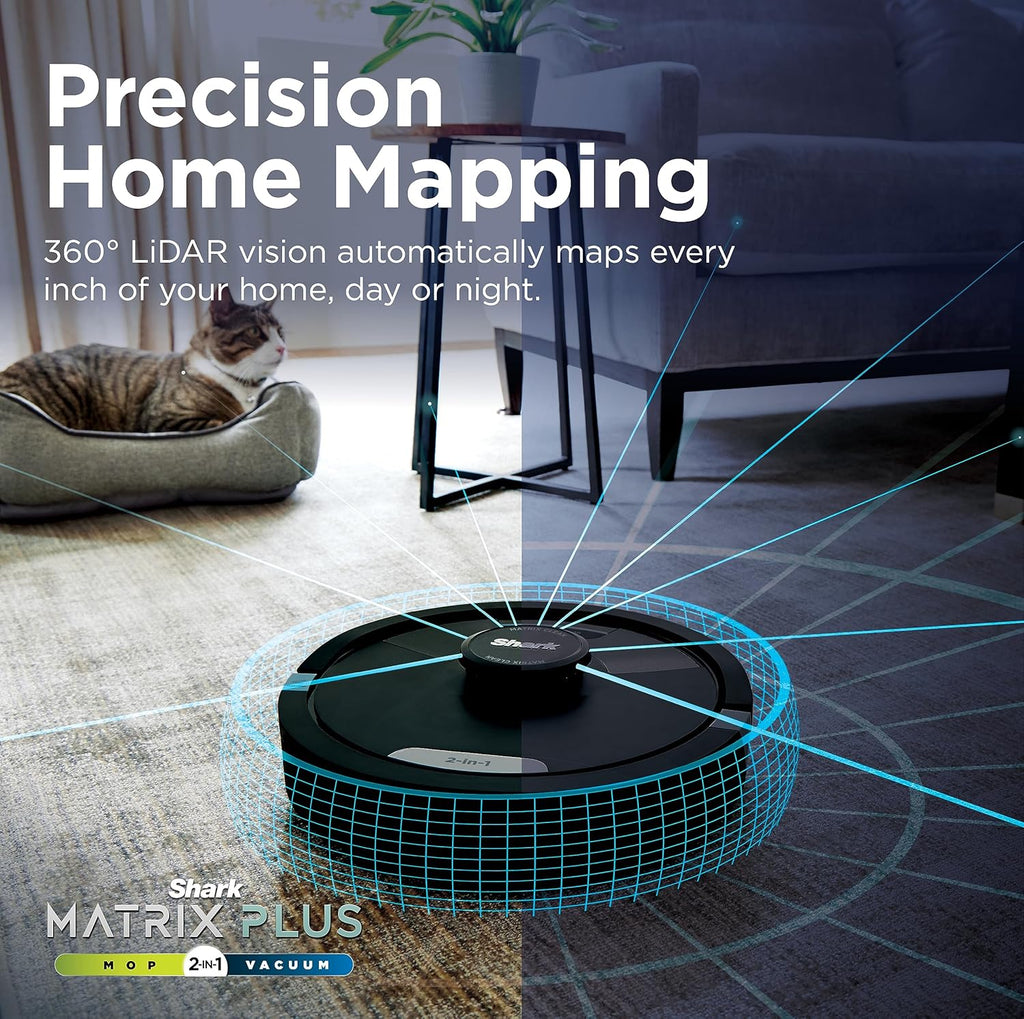 AI Robot Vacuum with XL HEPA Self-Empty Base Bagless 60-Day Capacity LIDAR Navigation