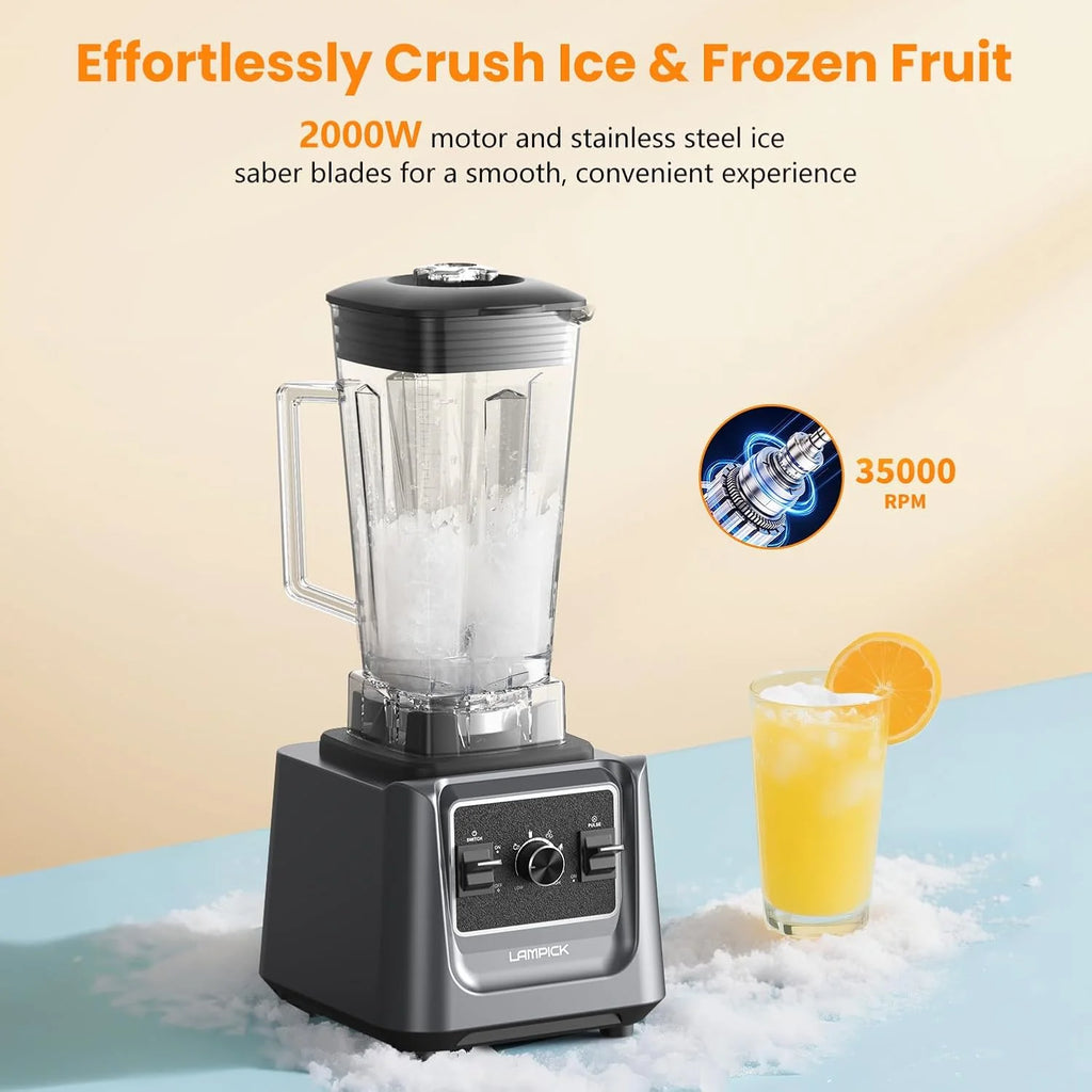 Blenders for Kitchen, 2000W Blender for Smoothies 35000 RPM