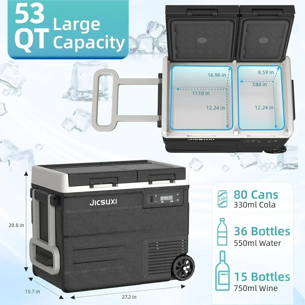 12V Car Refrigerator 17 Quart Portable Freezer 12 Car Fridge -4F~68F Compressor Electric Cooler