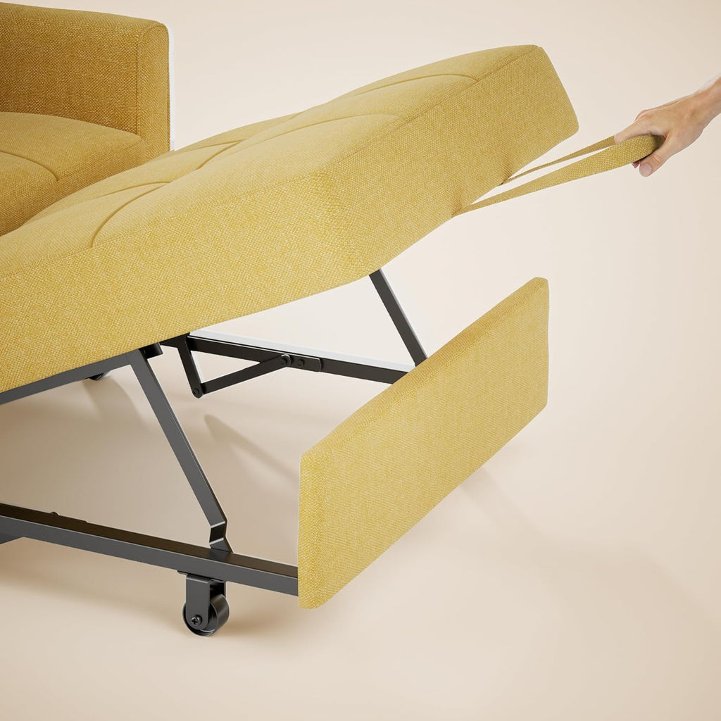 Sofa Bed Chair 3 in 1 Convertible Pullout Single Sleeper Chair Bed Spacious Multifunctional Sofa