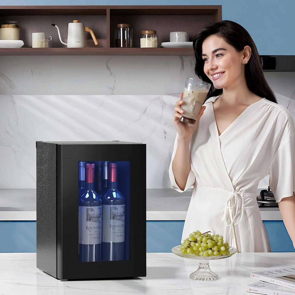 Antarctic Star 26 Bottle 130 Can Wine Cooler Cabinet Beverage Refrigerator Mini Wine Cellar