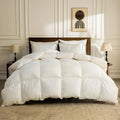 Organic down comforter queen size fluffy down core 100% cotton cover fluffy down filling