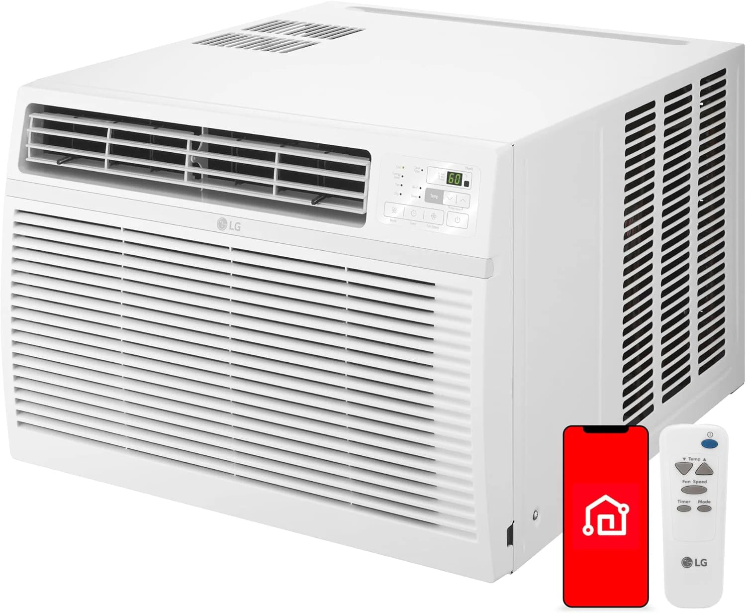 LG 6,000 BTU Window Air Conditioner, 115V, Cools 250 Sq.Ft. for Bedroom, Den