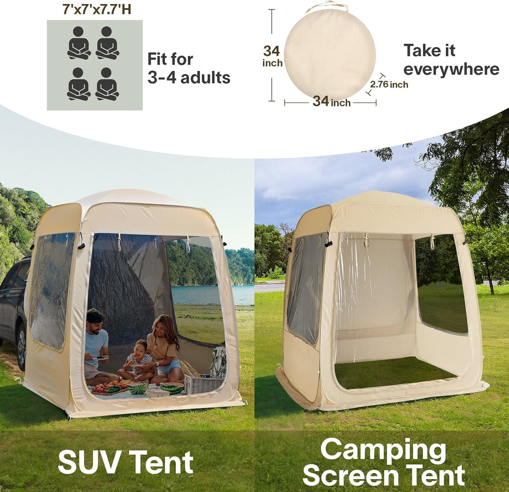 Screen gazebo, sleeps 6-10-15 people Igloo-style canopy tent with mosquito net on the sides Perfect for garden, patio, backyard