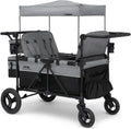 Jeep Wrangler Deluxe 4 Seater Stroller Wagon by Delta Children Premium Quad Stroller Wagon