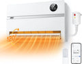 Dreo Smart Wall Heater, Electric Space Heater for Bedroom 1500W, 120�� Vertical Oscillation, Adjustable Thermostat, Remote Control, 24H Timer, Easy-Mount Heater for Indoor Use, Works with Alexa, WH719S