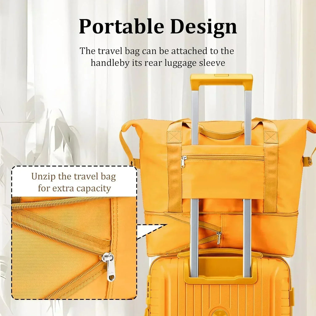 5-piece PP hardshell lightweight travel carry-on luggage set with dual spinner wheels