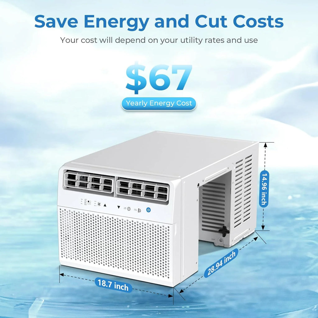 Antarctic Star U-Shaped Air Conditioner Window Unit 12000BTU Ultra Quiet Window Air Conditioner Cools up to 550 Sq. Ft