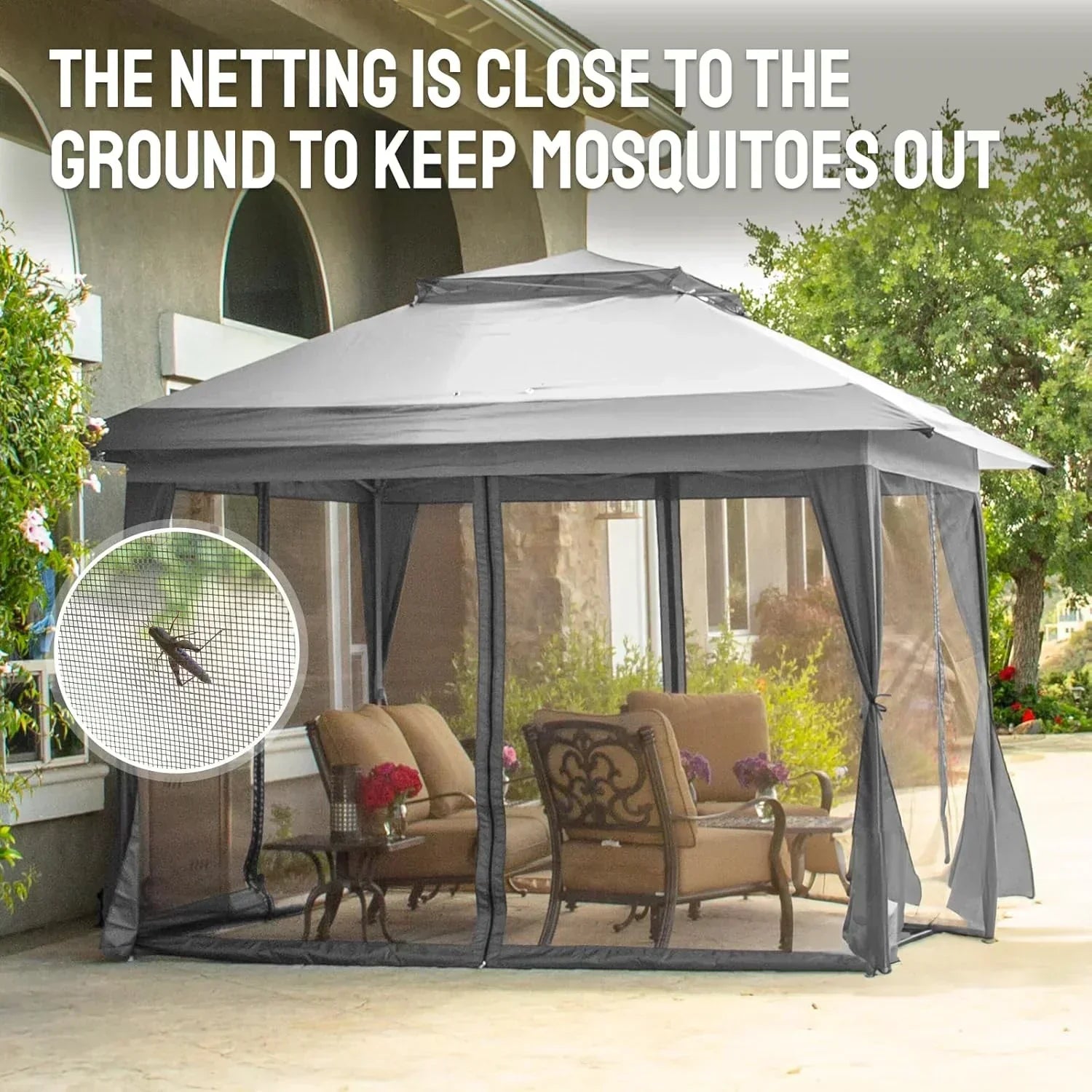 CROWN SHADES 13x13 Pop Up Gazebo Canopy Tent Gazebos on Clearance Outdoor Gazebo