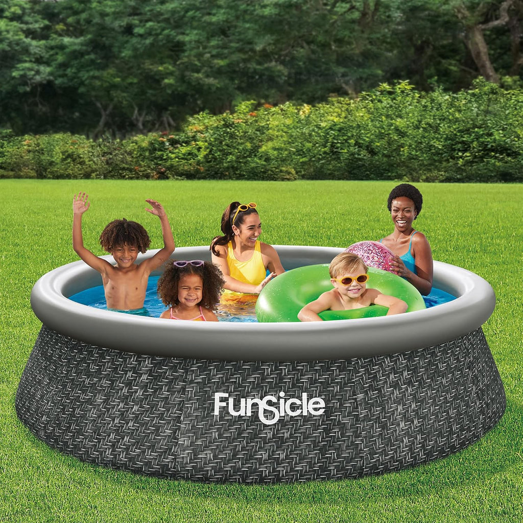 Funsicle 12 Foot by 36 Inch Quickset Round Inflatable Ring Top Outdoor Swimming Pool Set