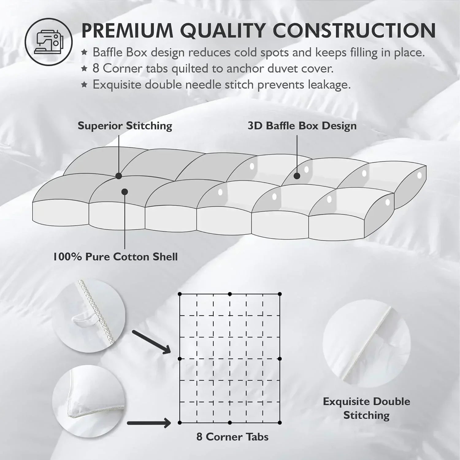 Baffle Box Design Comforter Duvet