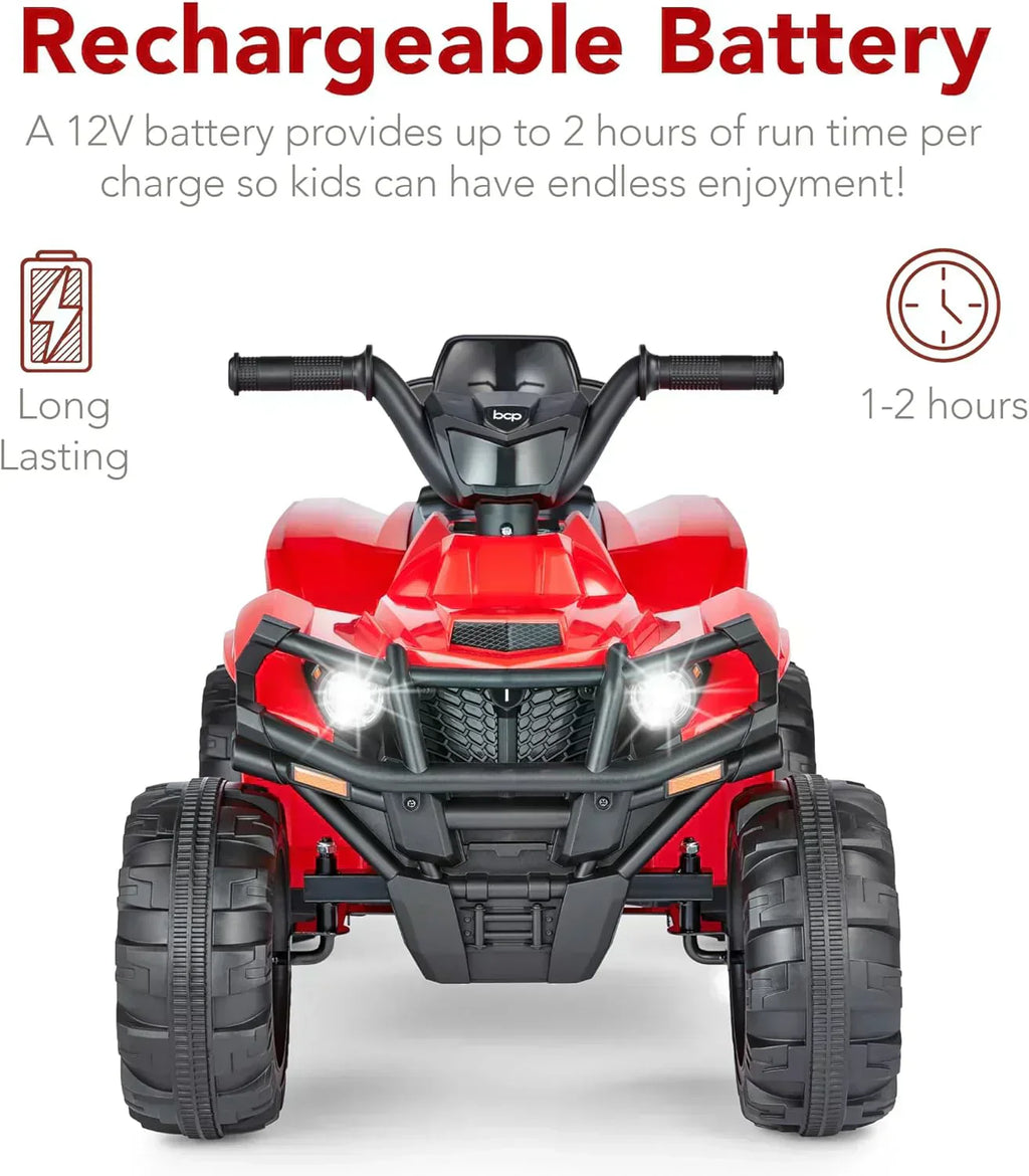 Best Choice Products 12V Kids Ride-On Electric ATV 4-Wheeler Quad Car Toy Bluetooth Audio