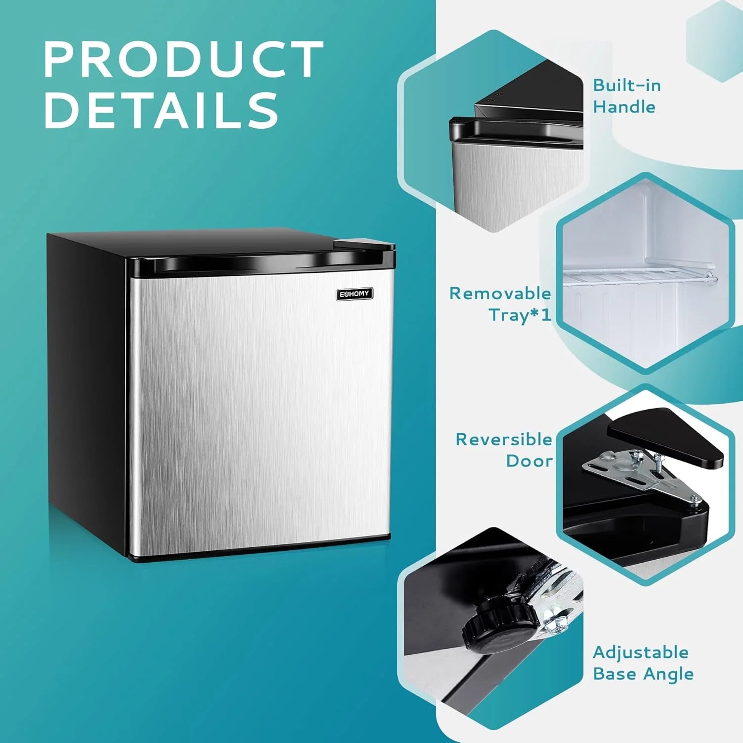 Upright freezer, 3.0Cubic Feet, Single Door Compact Mini Freezer with Reversible Door Small freezer for Home/Dorms/Apartment/Office