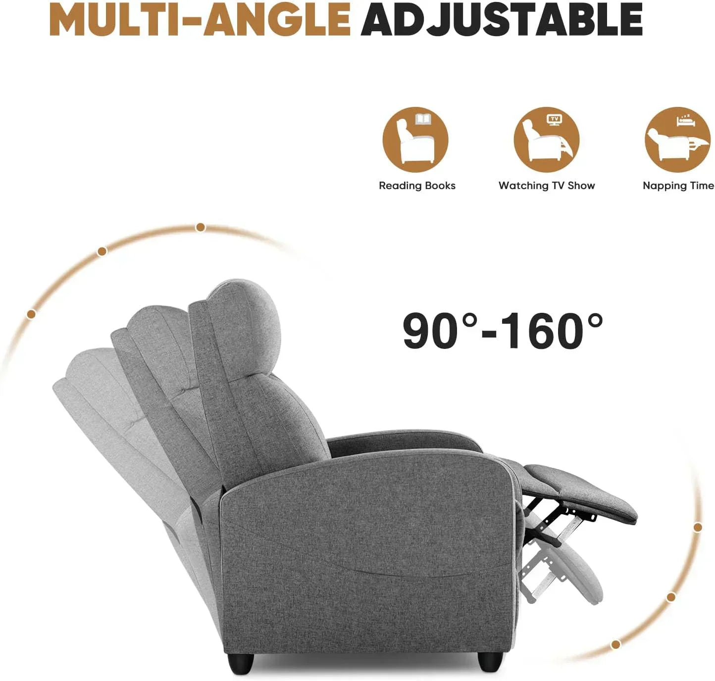 Adult recliner living room massage recliner adjustable home theater chair single sofa
