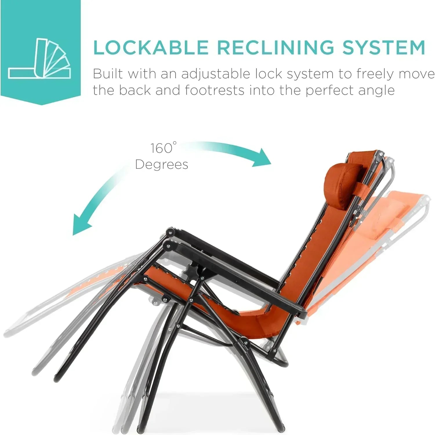 Best Choice Products Folding Zero Gravity Recliner Patio Lounge Chair Adjustable Canopy Shade