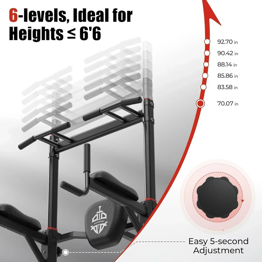 Sportsroyals Power Tower Pull Up Bar Station 450 lbs stable suspended immersion tilt station