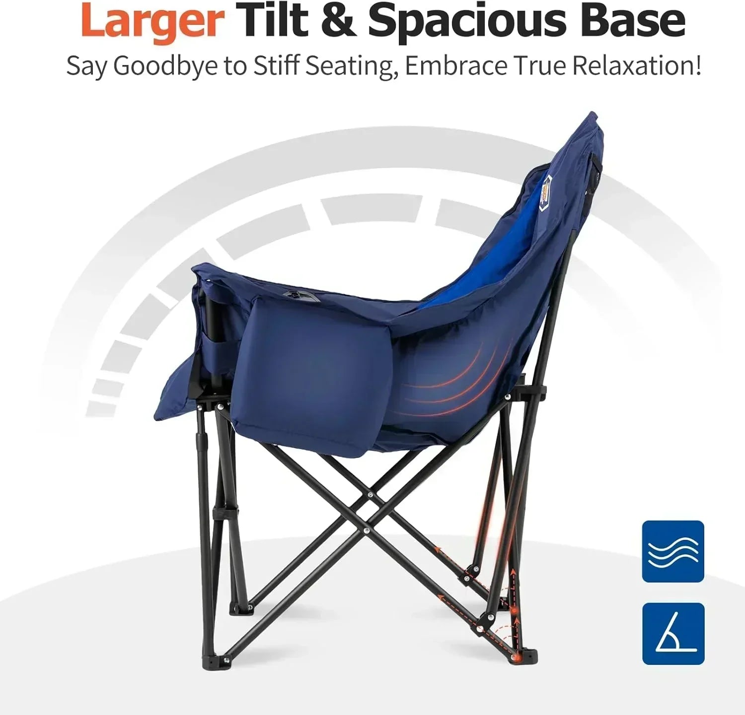 Extra Large Double Camping Chair 2 Person Comfortable Sofa Chair Adult Loveseat Lawn Chair