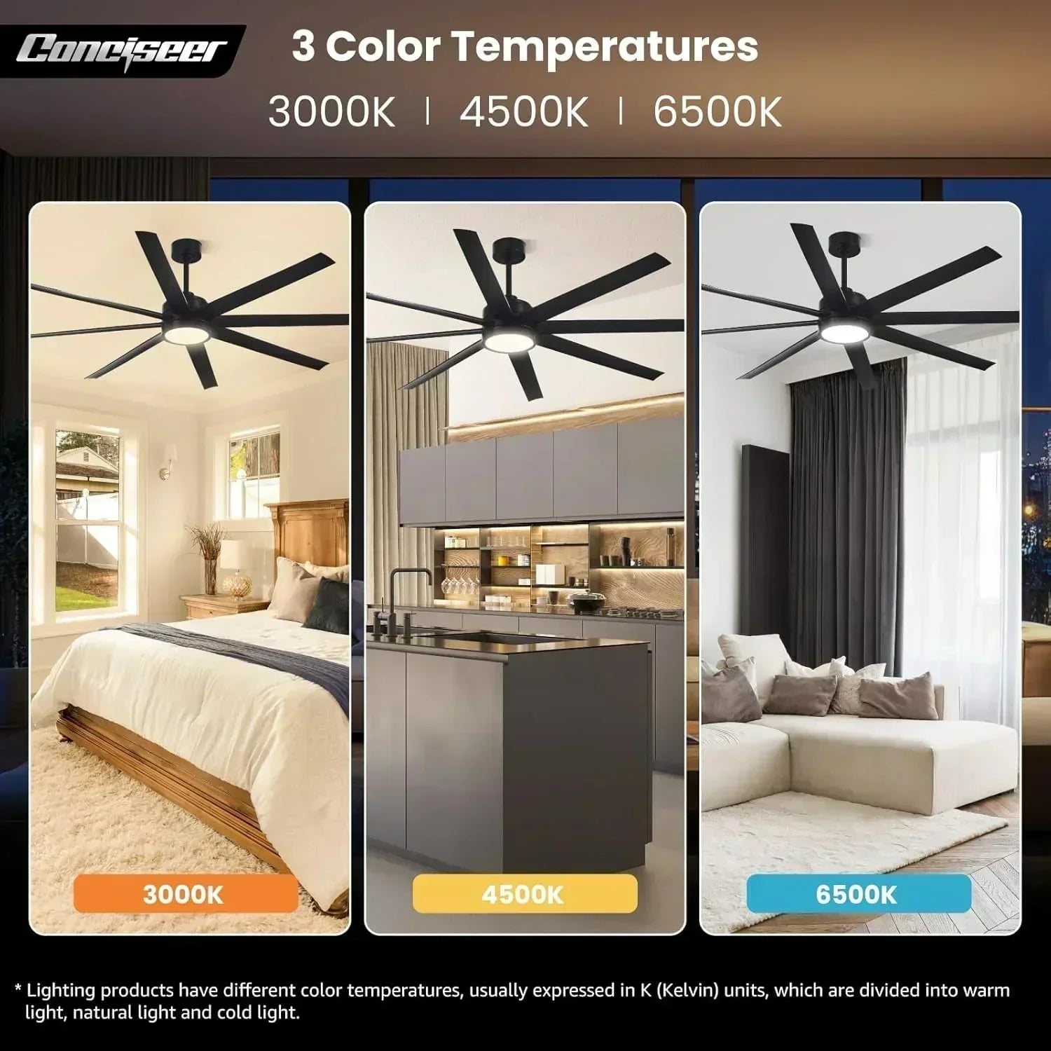 Modern ceiling fan 72 inch bedroom living room library cafe outdoor/industrial