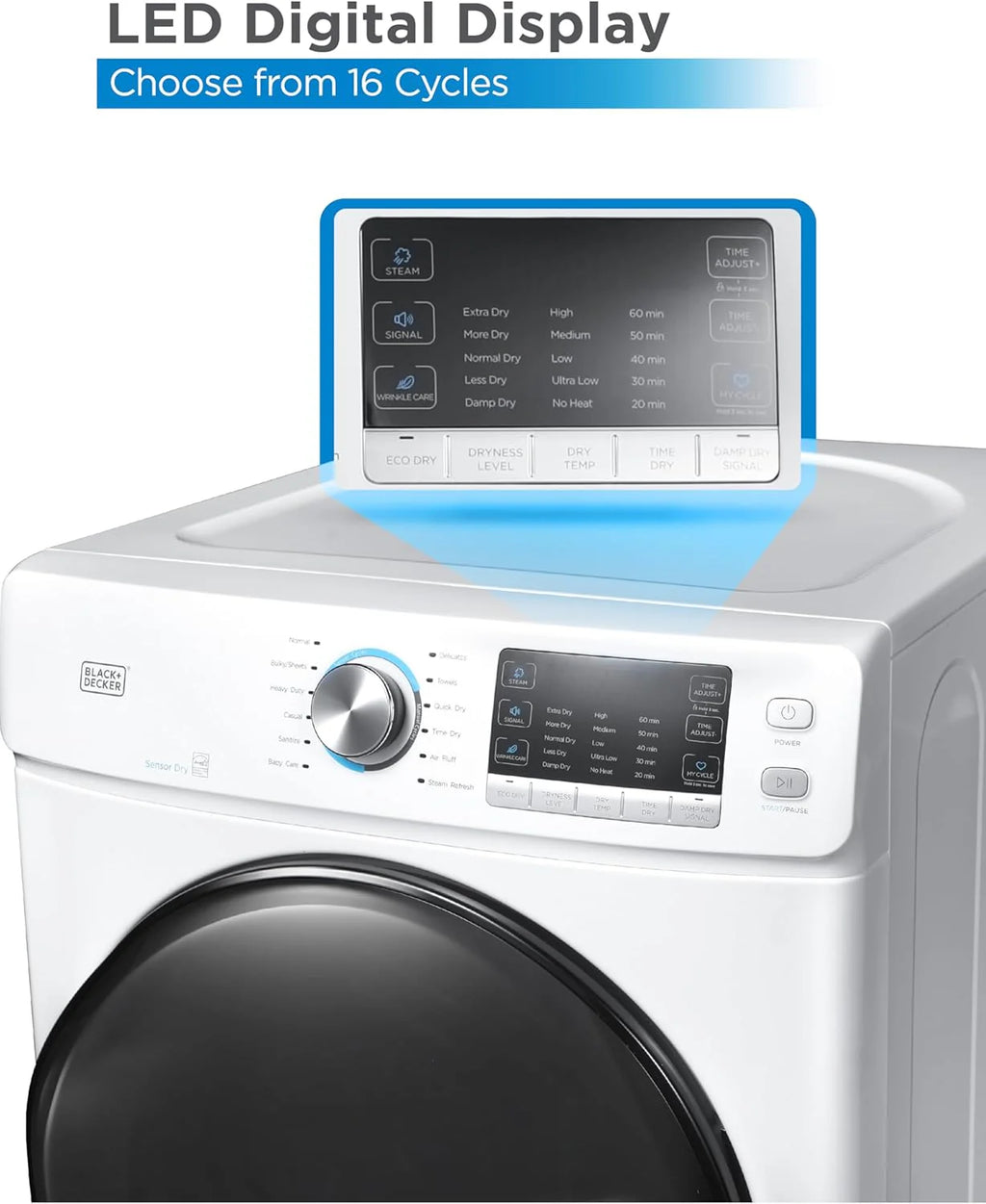 Compact Clothes Dryer, 1.5 Cu. Ft. 850W Electric Dryer, 120V Vented Portable Dryer with Stainless Steel Drum, for 5.5 lbs. of clothing for Standard Wall Outlet