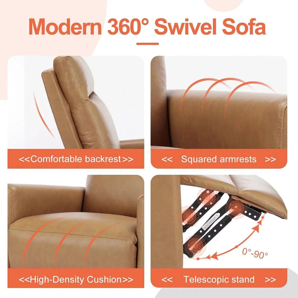 Sweetcrispy Massage Recliner Chair for Adults, Adjustable Home Theater Seating with Lumbar Support for Living Room, Modern Fabric Reclining, Light Grey