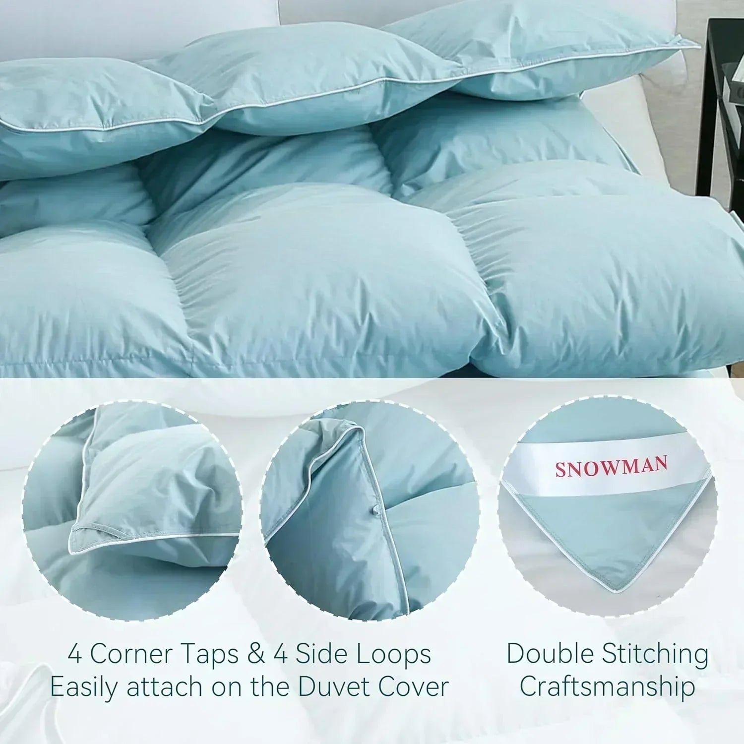 Premium Down Comforter 3D Baffle Box Design