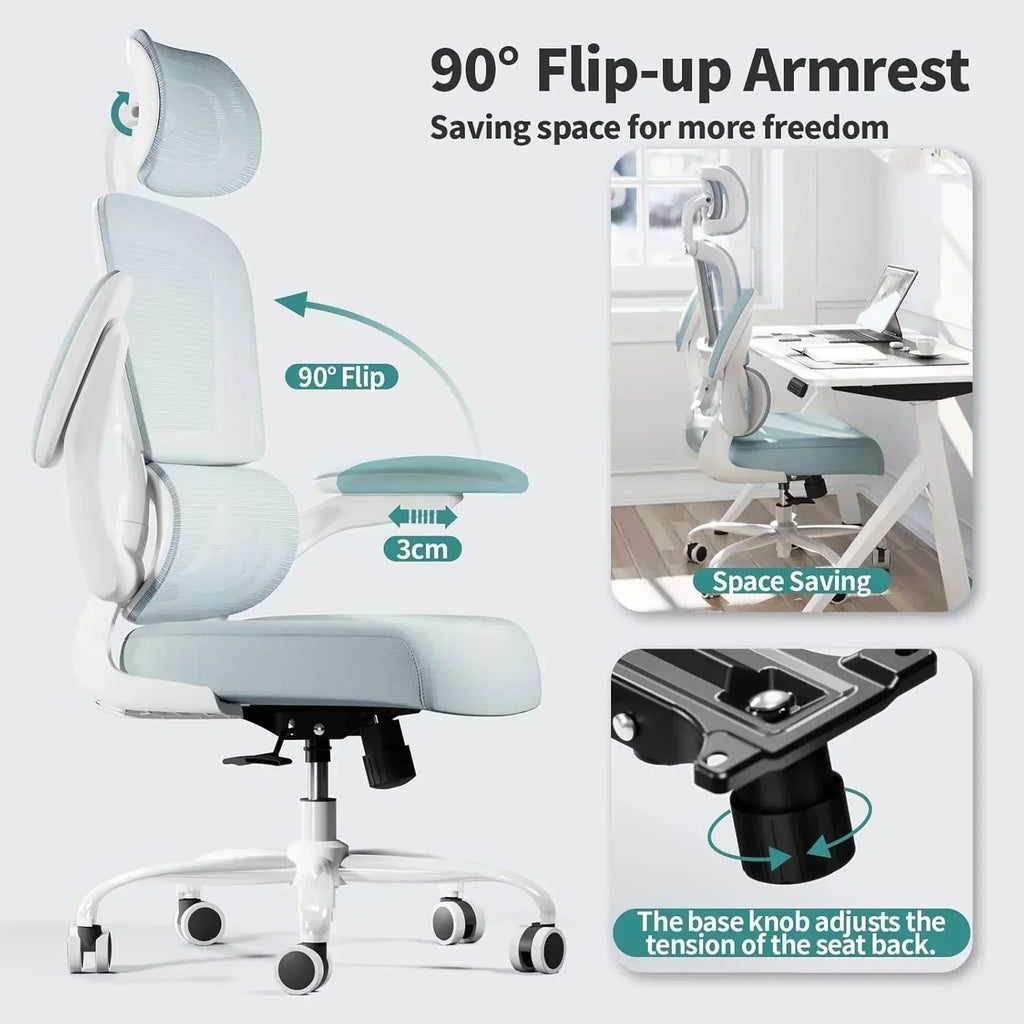 Office Chair Ergonomic Desk Chair 330 lbs Home Mesh Desk Chair Comfortable Gaming Chair