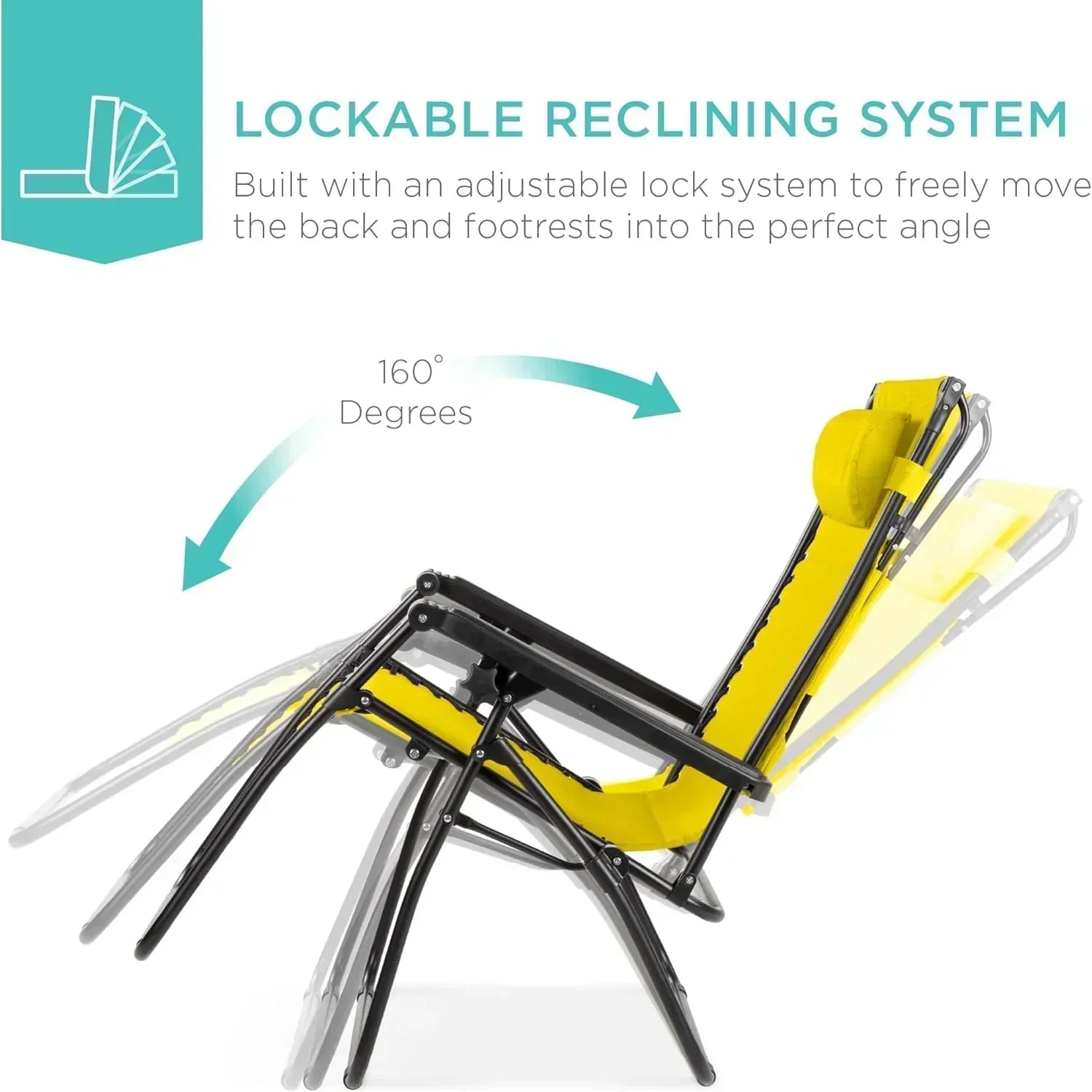 Best Choice Products Folding Zero Gravity Recliner Patio Lounge Chair Adjustable Canopy Shade