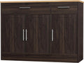 Shintenchi Modern Farmhouse Sideboard Buffet Cabinet with Storage with 3 Doors