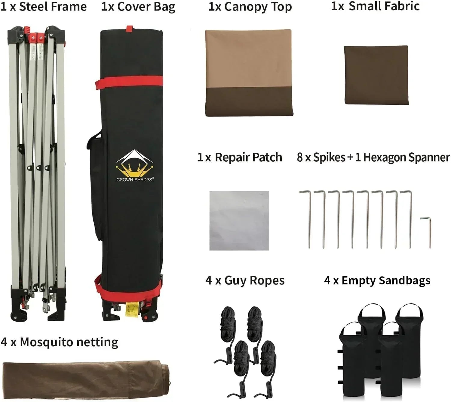 CROWN SHADES 13x13 Pop Up Gazebo Canopy Tent Gazebos on Clearance Outdoor Gazebo