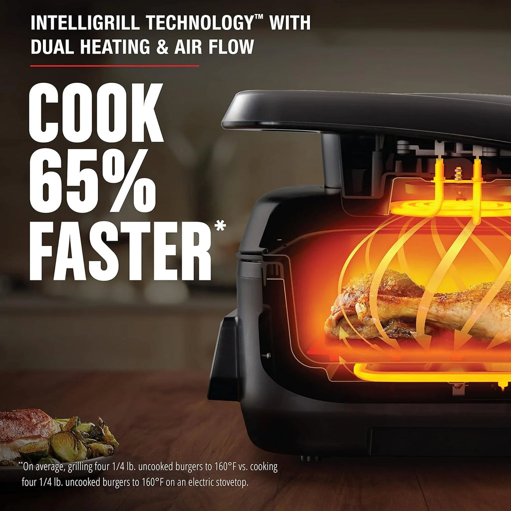 George Foreman Beyond Grill?7-in-1 Electric Indoor Grill with Air Fry Technology, MCAFD800D, Black, Large