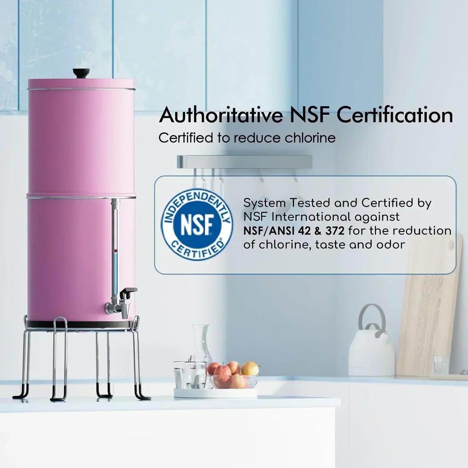 Purewell three-stage 0.01��m ultrafiltration gravity water filtration system 304