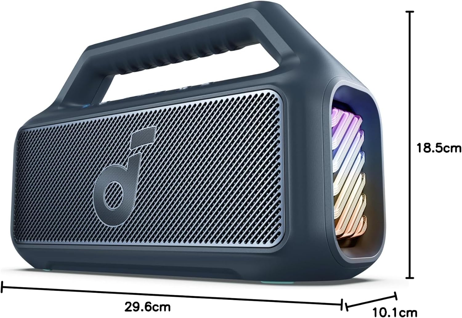 Outdoor Speaker, 80W, Subwoofer, BassUp 2.0, 24H Playtime, IPX7 Waterproof, Floatable, RGB Lights, USB-C, Custom EQ, Bluetooth 5.3, Portable for Camping, Beach, and Backyard