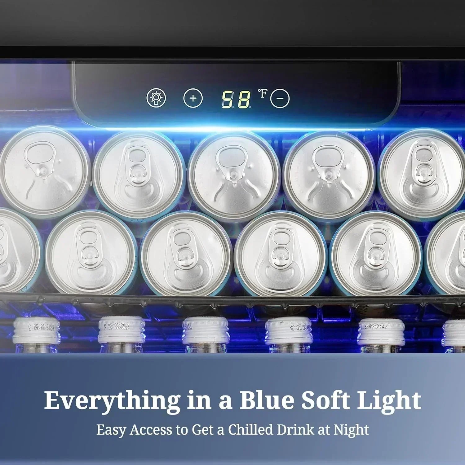 Antarctic Star Beverage Refrigerator Cooler 68 Can Mini Fridge with Glass Door for Beer Drinks Wine