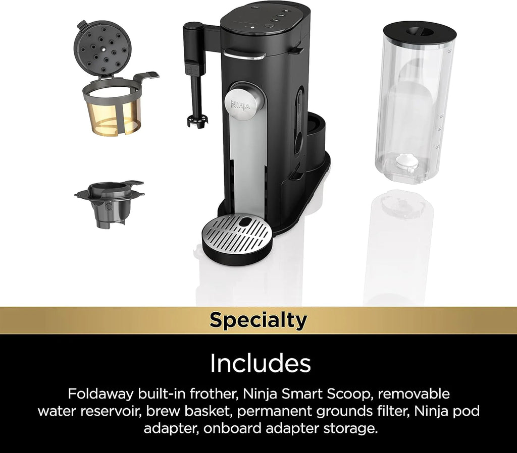 Ninja Pod & Grounds Single-Serve Coffee Maker 56-oz. Reservoir Stone PB051ST