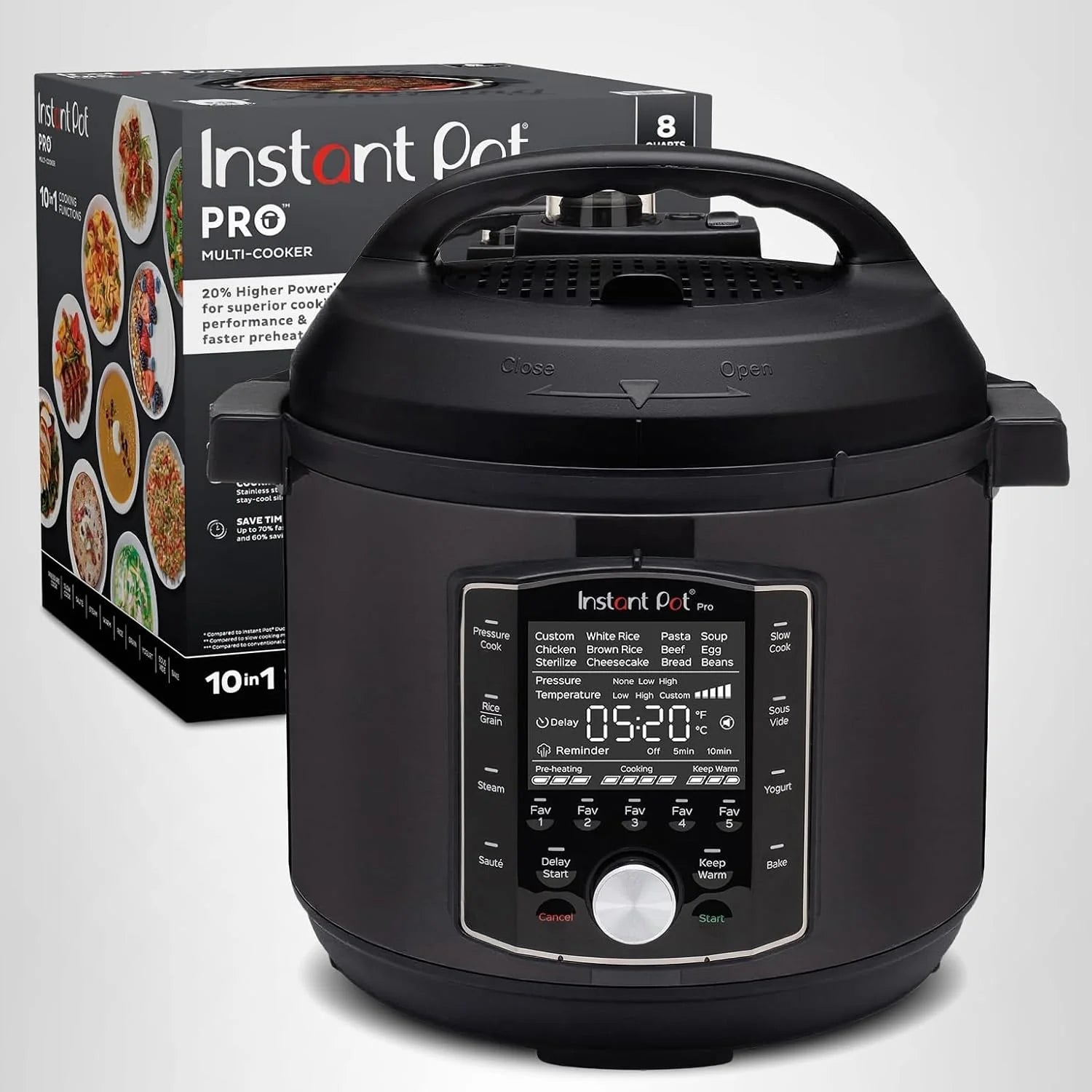 Instant Pot Pro (8 QT) 10-in-1 Pressure Cooker Slow Cooker Rice/Grain Cooker Steamer Saut��