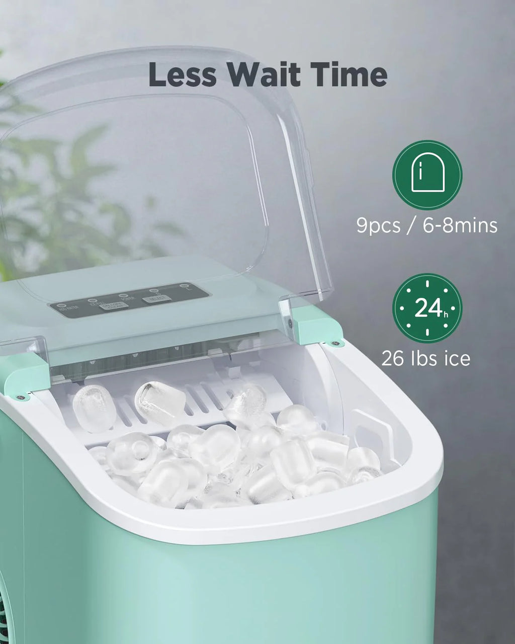 Nugget Ice Maker Countertop, Silonn Chewable Pellet Ice Machine with Self-Cleanin Function, 33lbs/24H Portable Ice Makers for Home Kitchen Officce, Black