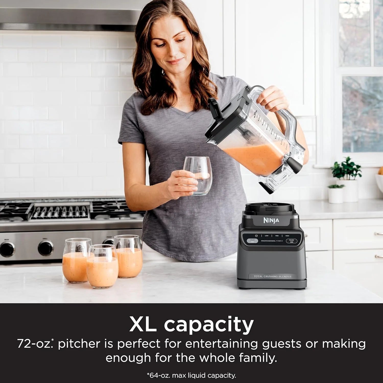 Ninja BL660 Professional Compact Smoothie and Food Processor Blender, 1100W, 3 Functions - Perfect for Frozen Drinks, Smoothies, Sauces, and More