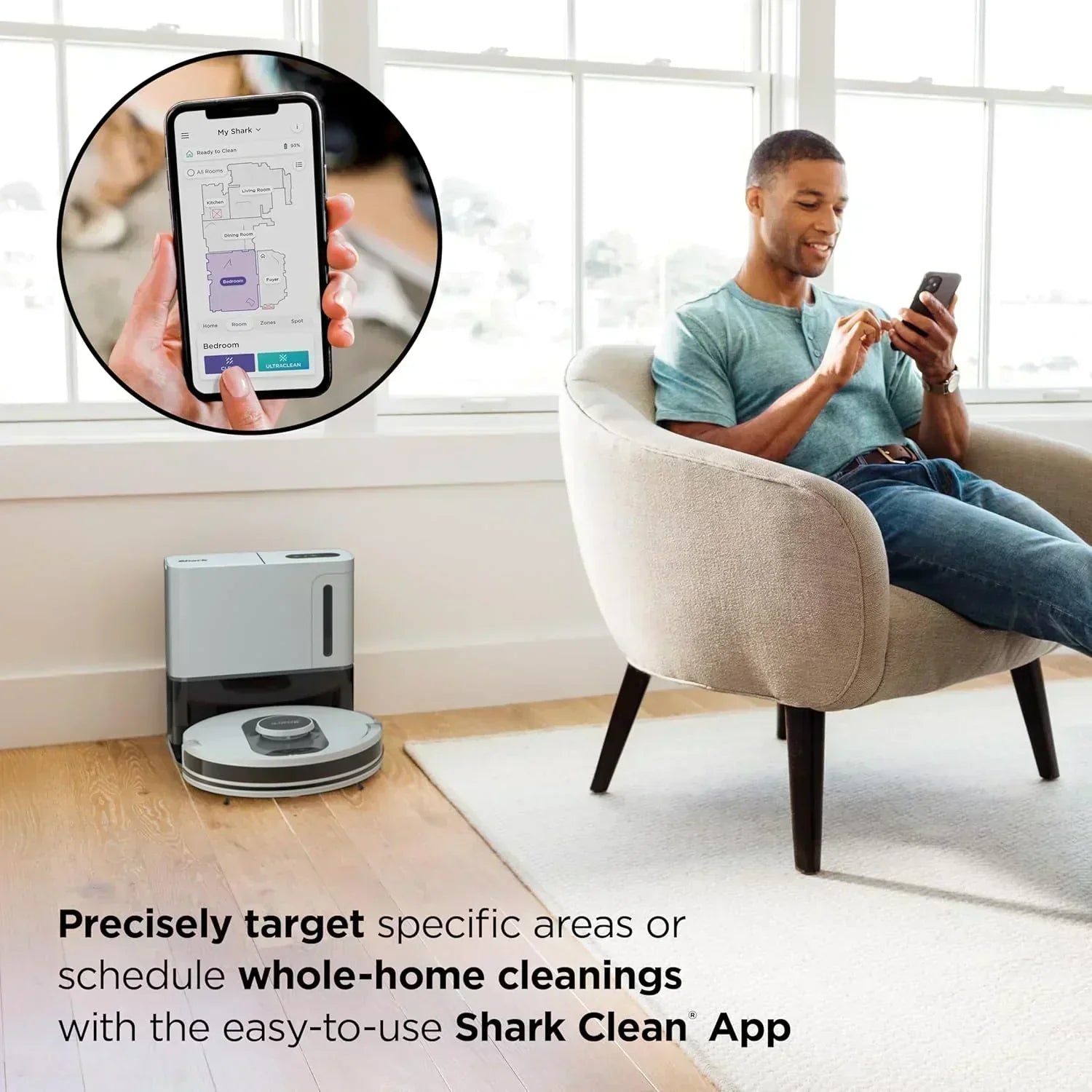 Voice Control Robot Vacuum with Matrix Clean Navigation Home Mapping 60-Day Capacity