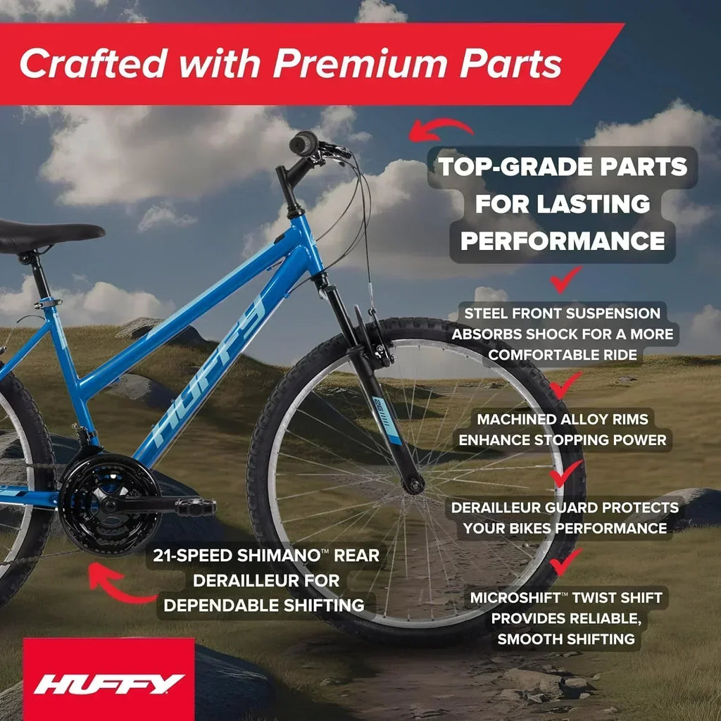 Huffy Stone Mountain Hardtail Mountain Bike for Boys/Girls/Men/Women 20/24/26 Sizes