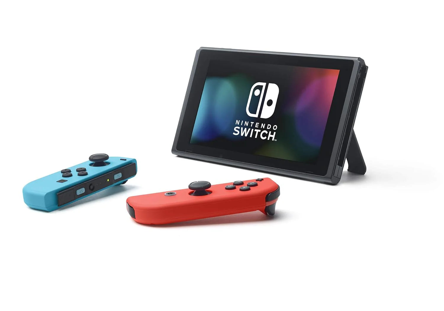 Nintendo Switch with Neon Blue and Neon Red Joy-Con - Handheld Gaming Console
