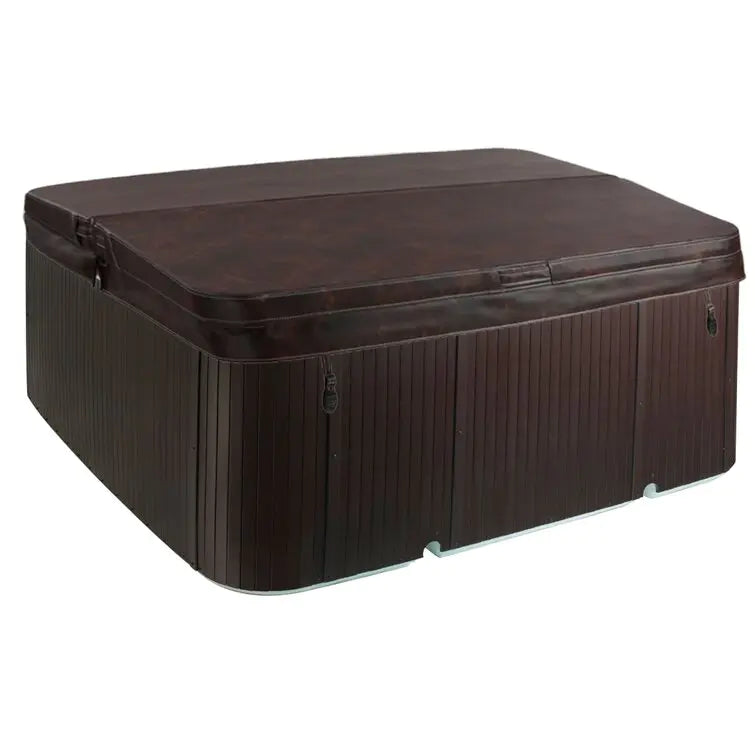 Lifesmart Spas 110 Volt 7 Person 22 Jet Square Plug And Play Hot Tub with Ozonator in Espresso