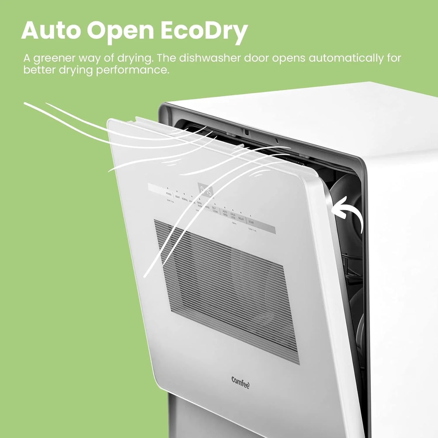 COMFEE' Portable Mini Dishwasher Countertop with 5L Built-in Water Tank for Apartments& RVs