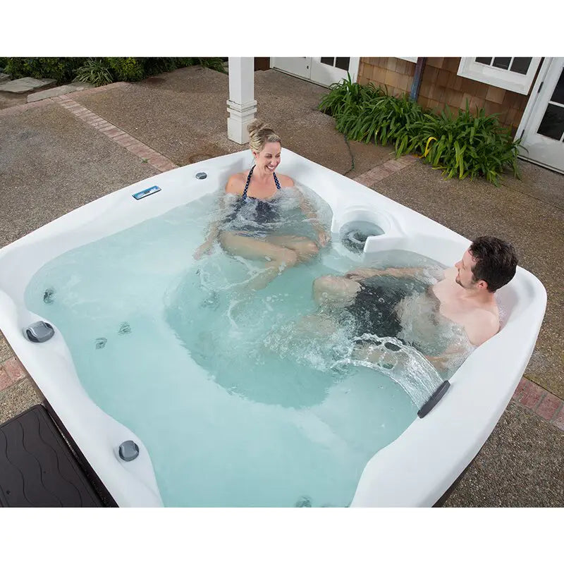 Lifesmart Spas 5 Person 23 Jet Rectangular Plug And Play Hot Tub with Ozonator in Espresso