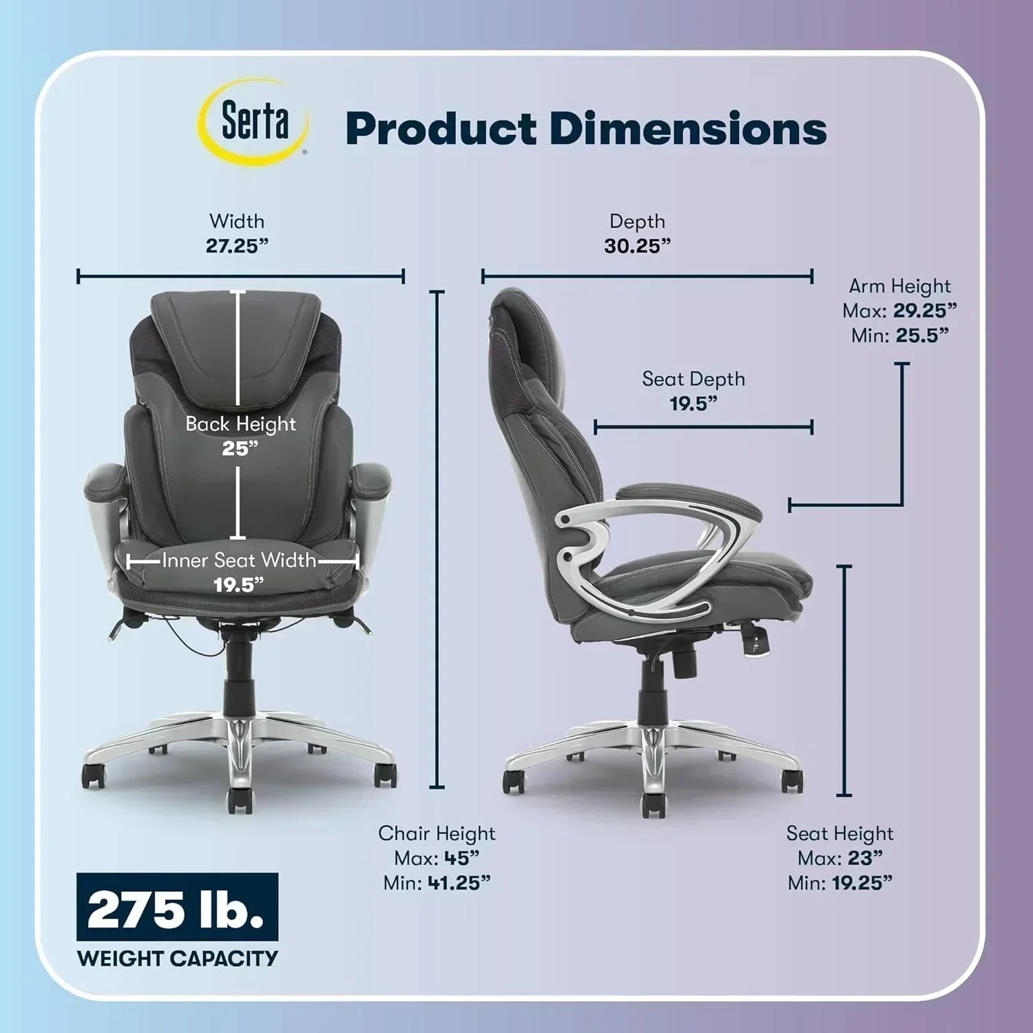 Executive office chair ergonomic computer desk and chair