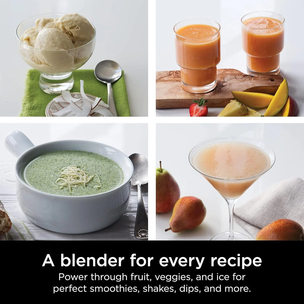 Ninja BL660 Professional Compact Smoothie and Food Processor Blender, 1100W, 3 Functions - Perfect for Frozen Drinks, Smoothies, Sauces, and More