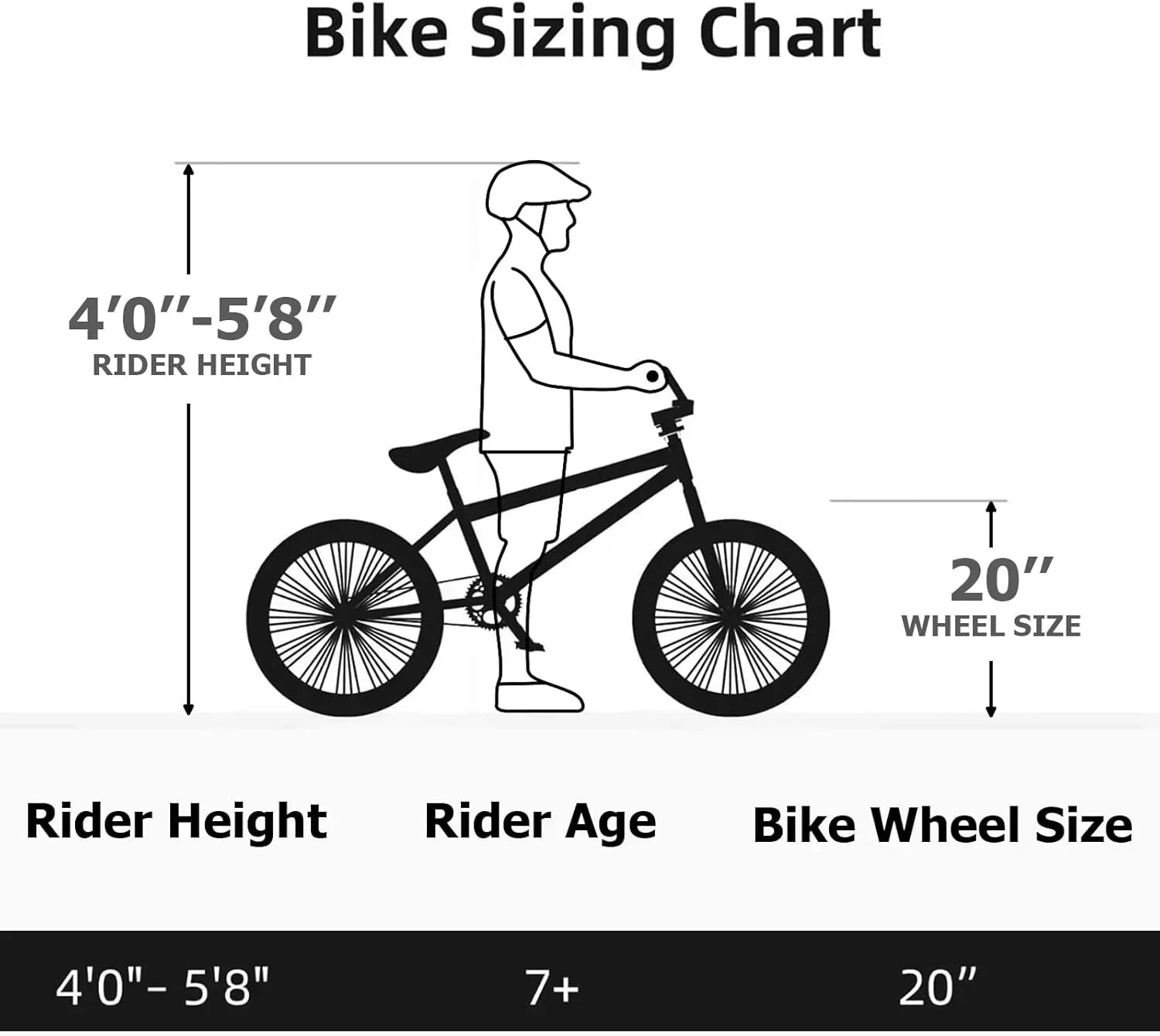 WEIZE Freestyle BMX Bicycle 20 Inch Stunt Bike for Kids and Adults Men and Women High Strength