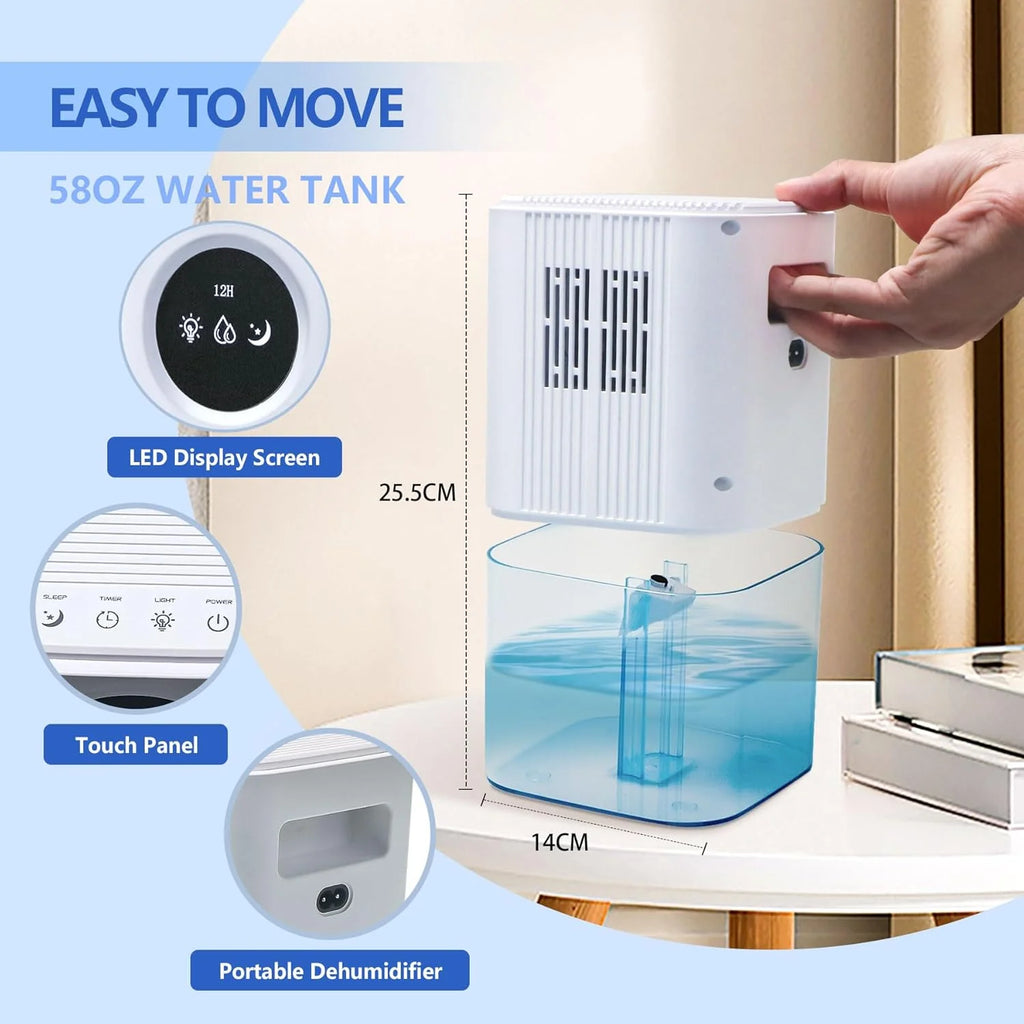 Dehumidifier,2 in 1 Humidifier Dehumidifier Combo,102 OZ Water Tank Dehumidifiers for Home Bedroom,Basement Bathroom,Auto Shut Off,Sleep Mode,7 Colors LED Light