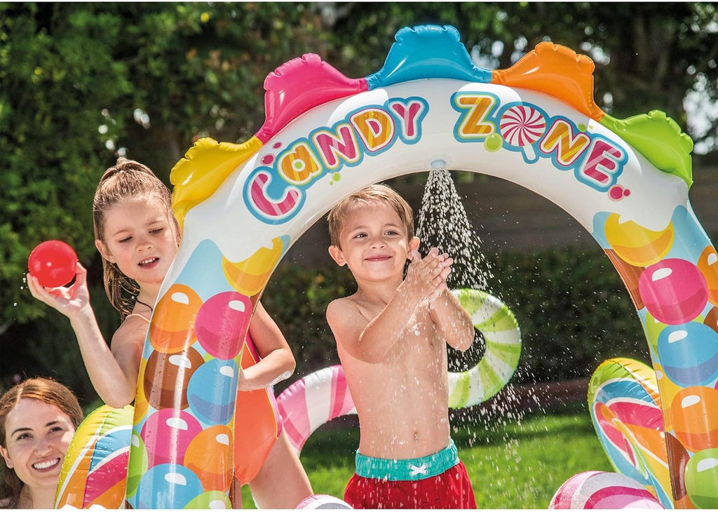 Intex 96 x 78 x 28 Inflatable Jungle Adventure Play Center Spray Kiddie Pool Water Slide