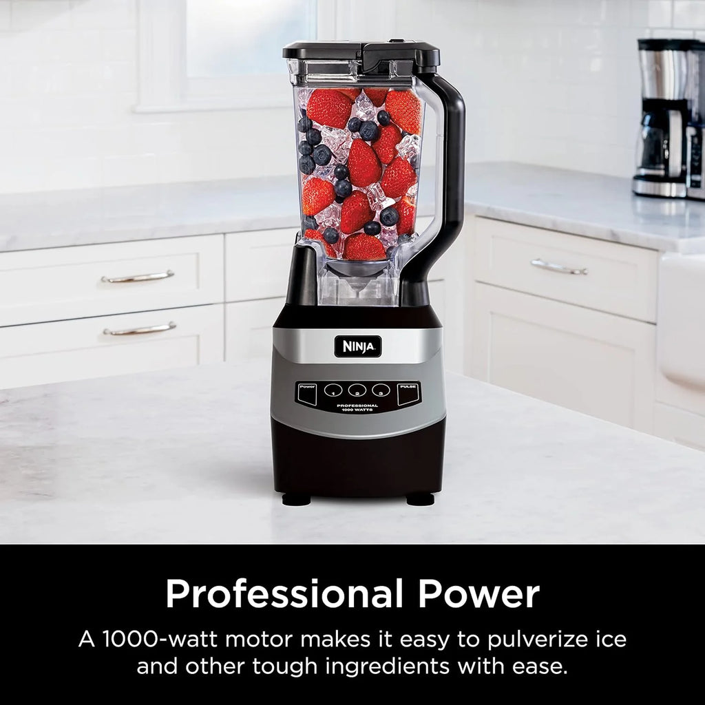 Ninja BL660 Professional Compact Smoothie and Food Processor Blender, 1100W, 3 Functions - Perfect for Frozen Drinks, Smoothies, Sauces, and More