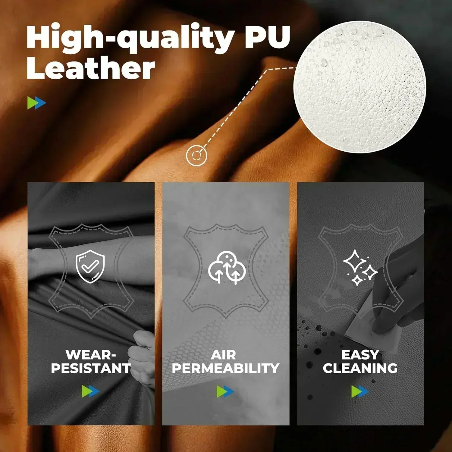 Large high back office chair high back leather gaming chair with footrest
